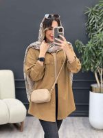 مانتو بغل زیپ جیب نما کد 5087 - تصویر 16