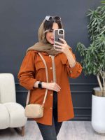 مانتو بغل زیپ جیب نما کد 5087 - تصویر 9