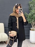 مانتو بغل زیپ جیب نما کد 5087 - تصویر 8
