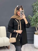 مانتو بغل زیپ جیب نما کد 5087 - تصویر 24