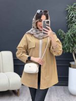 مانتو بغل زیپ جیب نما کد 5087 - تصویر 11