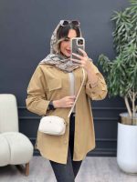 مانتو بغل زیپ جیب نما کد 5087 - تصویر 27