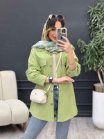 مانتو بغل زیپ جیب نما کد 5087 - تصویر 4