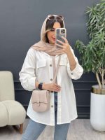 مانتو بغل زیپ جیب نما کد 5087 - تصویر 6