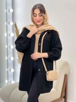 مانتو دو جیب برش دار سرو کد 5098 - تصویر 2