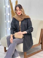 مانتو جین دو جیب کیارا کد 5099 - تصویر 2