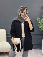 مانتو بغل سه دکمه سروناز کد 5089 - تصویر 13