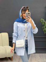 مانتو بغل سه دکمه سروناز کد 5089 - تصویر 6