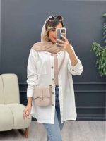 مانتو بغل سه دکمه سروناز کد 5089 - تصویر 8