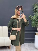 مانتو جین رنگی آستین دو دکمه کد 4929 - تصویر 15