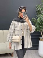 مانتو دو جیب آستین چین کد 4960 - تصویر 5
