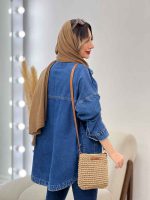 مانتو جین برش دار دو جیب کد 4974 - تصویر 10