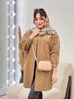مانتو دو جیب پاکتی پیله دار کد 4972 - تصویر 3