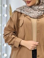 مانتو دو جیب پاکتی پیله دار کد 4972 - تصویر 10