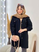 مانتو دو جیب پاکتی پیله دار کد 4972 - تصویر 2