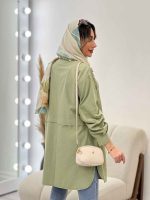 مانتو دو جیب پاکتی پیله دار کد 4972 - تصویر 20