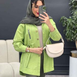 مانتو جیب زیپ سگک دار کد 4973