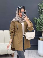 مانتو جیب زیپ سگک دار کد 4973 - تصویر 8