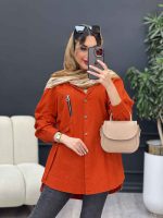 مانتو جیب زیپ سگک دار کد 4973 - تصویر 2