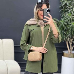 مانتو زیپ نما آستین دو دکمه کد 4982