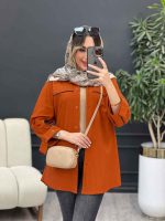 مانتو زیپ نما آستین دو دکمه کد 4982 - تصویر 15