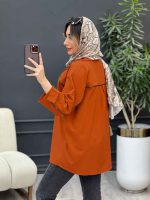 مانتو زیپ نما آستین دو دکمه کد 4982 - تصویر 17