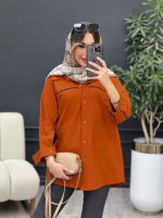 مانتو زیپ نما آستین دو دکمه کد 4982 - تصویر 6