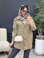 مانتو پشت دکمه دو جیب کد 4981 - تصویر 15