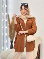 مانتو تک جیب بغل سه دکمه کد 4953 - تصویر 2