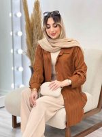 مانتو تک جیب بغل سه دکمه کد 4953 - تصویر 15