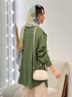 مانتو تک جیب بغل سه دکمه کد 4953 - تصویر 4