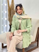 مانتو تک جیب بغل سه دکمه کد 4953 - تصویر 7