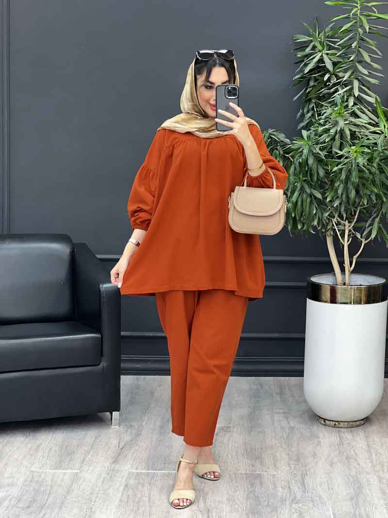 IMG_5619 ست مانتو و شلوار جلو بسته ملینا کد 4987