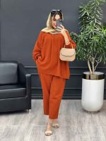 ست مانتو و شلوار جلو بسته ملینا کد 4987 - تصویر 22