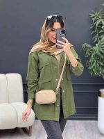 مانتو لینن دو جیب بغل هلال کد 4896 - تصویر 17