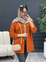 مانتو لینن دو جیب بغل هلال کد 4896 - تصویر 15