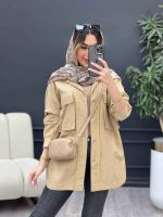 مانتو لینن دو جیب بغل هلال کد 4896 - تصویر 10