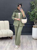 ست مانتو و شلوار دو دکمه پروا کد 4891 - تصویر 18