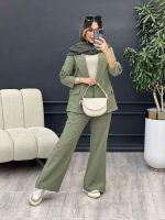 ست مانتو و شلوار دو دکمه پروا کد 4891 - تصویر 4