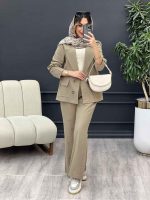 ست مانتو و شلوار دو دکمه پروا کد 4891 - تصویر 24