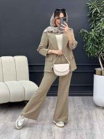 ست مانتو و شلوار دو دکمه پروا کد 4891 - تصویر 3