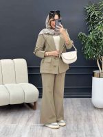ست مانتو و شلوار دو دکمه پروا کد 4891 - تصویر 8