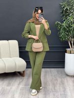 ست مانتو و شلوار دو دکمه پروا کد 4891 - تصویر 10