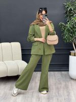 ست مانتو و شلوار دو دکمه پروا کد 4891 - تصویر 19