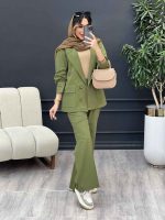 ست مانتو و شلوار دو دکمه پروا کد 4891 - تصویر 21