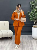 ست مانتو و شلوار دو دکمه پروا کد 4891