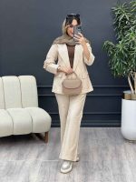 ست مانتو و شلوار دو دکمه پروا کد 4891 - تصویر 9