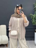 شومیز راه راه دو جیب نیلا کد 4962 - تصویر 21