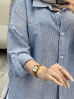 شومیز راه راه دو جیب نیلا کد 4962 - تصویر 20