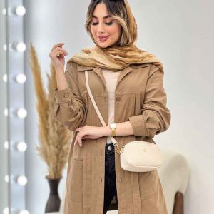 مانتو جلو پیله دو جیب کد 4985